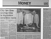 Image of Birmingham News story: City law firm scoring wins in big-stakes securities cases